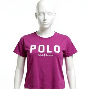 Polo Ralph Lauren Burgandy Crew Neck T-Shirt,  Womens L